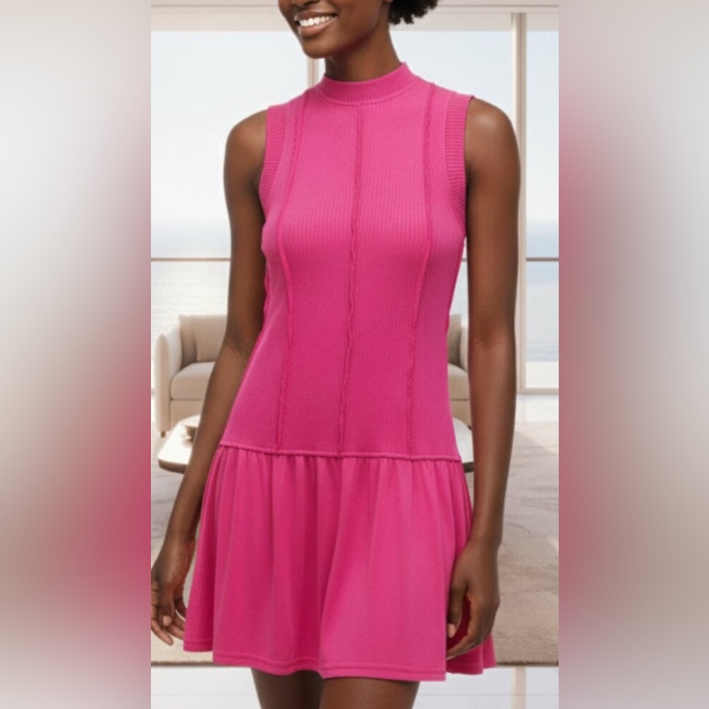Rare Anthropologie Daily Practice Buzzer Beater Sleeveless Mini Dress Size Small